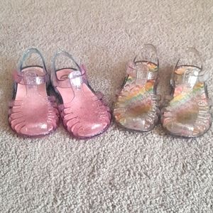 2 Pair of Toddler Girl Jelly Sandals, S:7c